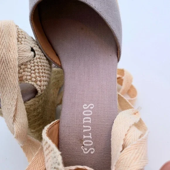 Soludos Espadrille Wedge Ankle Tie Up Sandals Shoes Women's - Picture 10 of 11